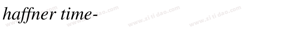 haffner time字体转换